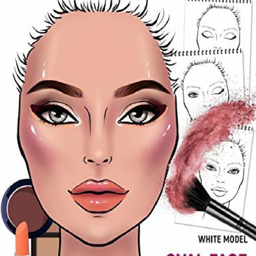 DOWNLOAD PDF Makeup Charts -Makeup Templates for Makeup Artists White Model - OVAL