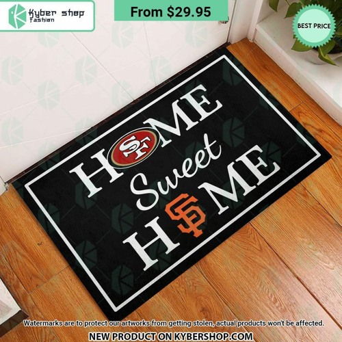 San Francisco 49ers San Francisco Giants Home Sweet Home Doormat